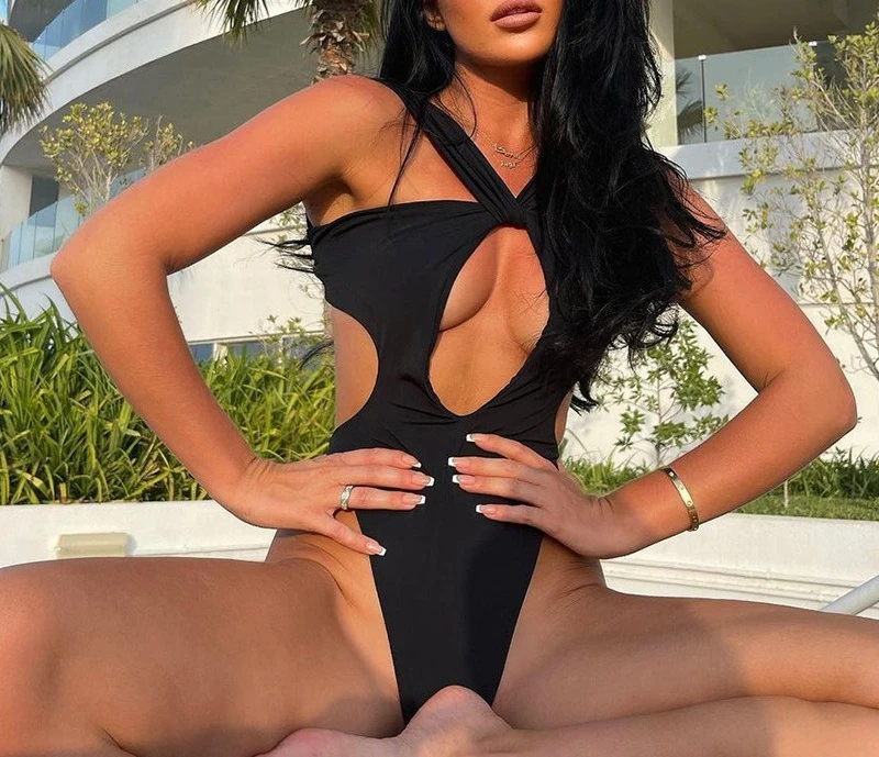 Neuer sexy, einfarbiger, schlankmachender Overall zum Binden mit ausgehöhltem Rücken für Frauen