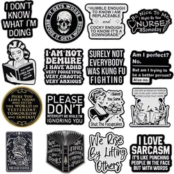 Rose Enamel Pin Lapel Pins Badges on Backpack Women Funny Quotation Brooch Clothes Jewelry Fashion Accessories Gift