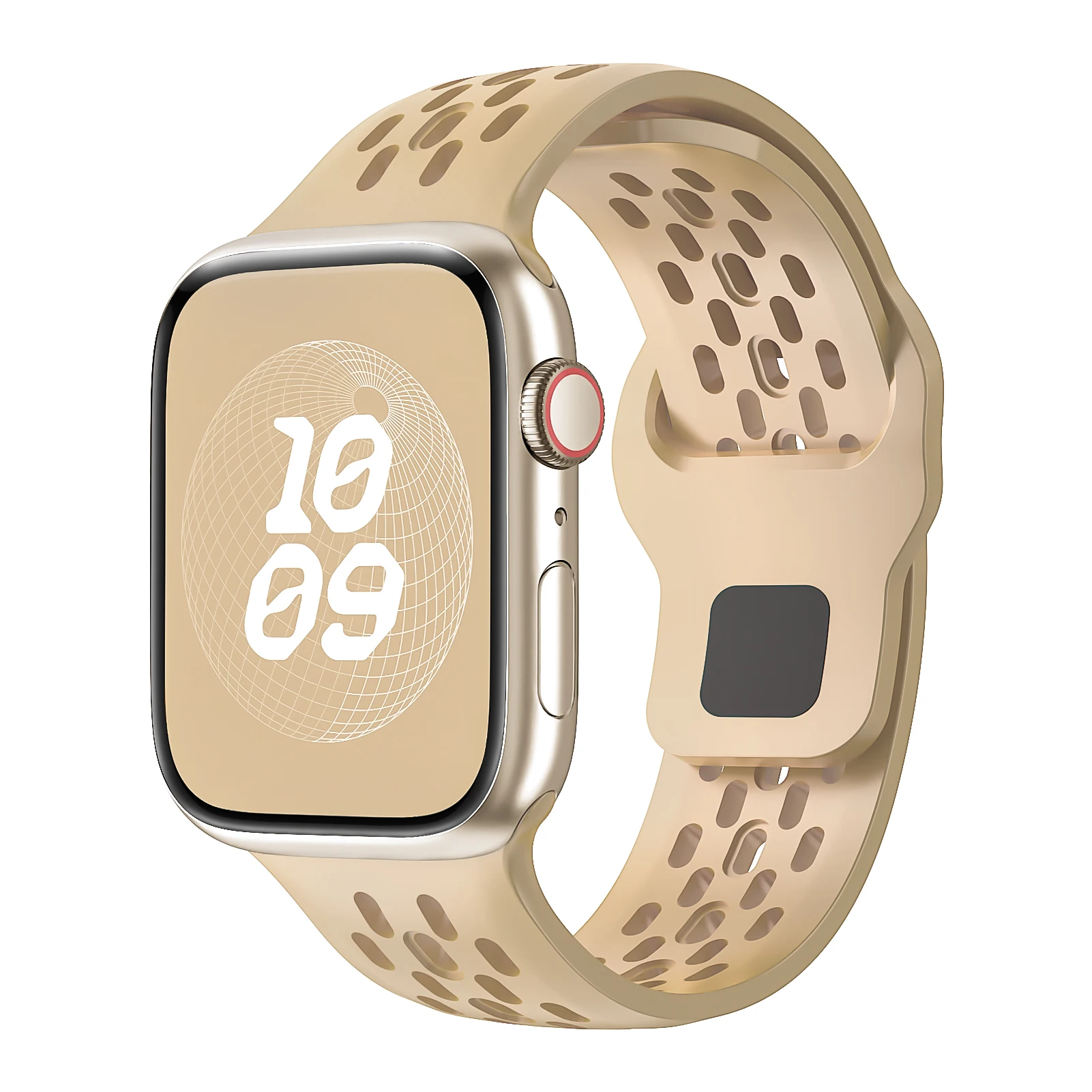 Sportowy pasek silikonowy do zegarka Apple 40 mm 45 mm 44 mm 49 mm 41 mm 38 mm bransoleta Oddychająca bransoletka iwatch Series 9 8 7 6 5 3 SE Ultra 2