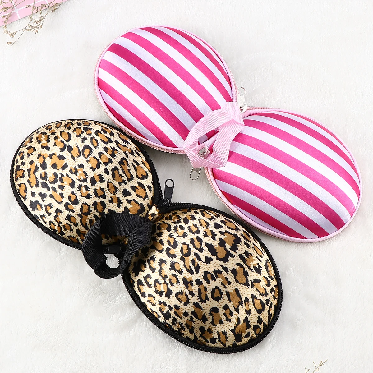 

Invisible Bra Printed Lingerie Storage Bag Waterproof Travel Organizer For Women Bra Bag Small Zippered Case Lingerie Case