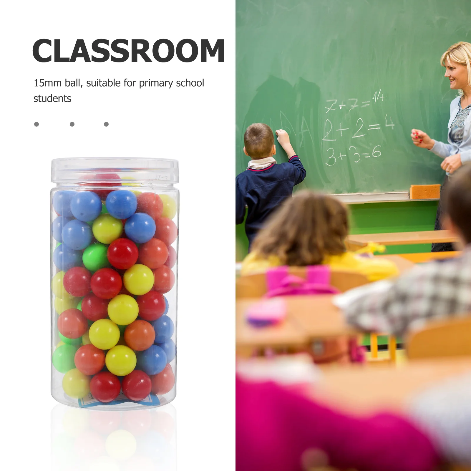 100 Pcs Counting Balls Mini Probability Teaching Aids Math Learning Supplies Baby