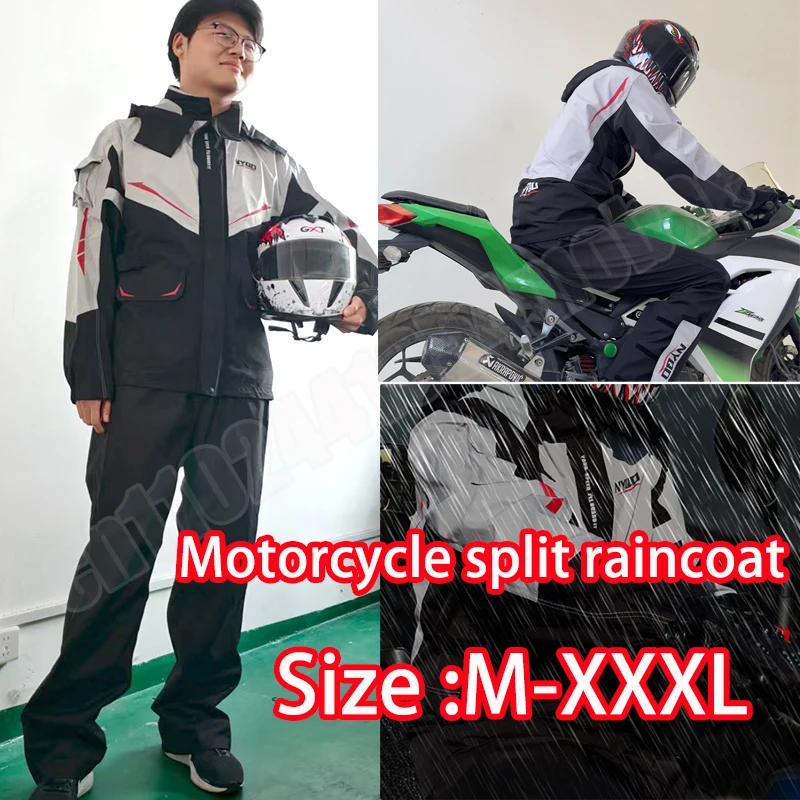 

Motorcycle Raincoat Set Rain Pants Full Body Rainproof Electric Bike Waterproof Impermeable Motociclista Дождевик Мотоциклиста