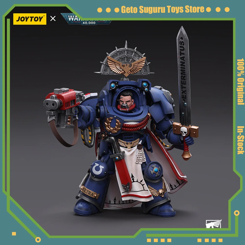 [EM ESTOQUE] JOYTOY Warhammer 40k 1/18 Figuras de ação Ultramarines Terminator Capitão Anime Modelo Coleção Brinquedos militares para jogos