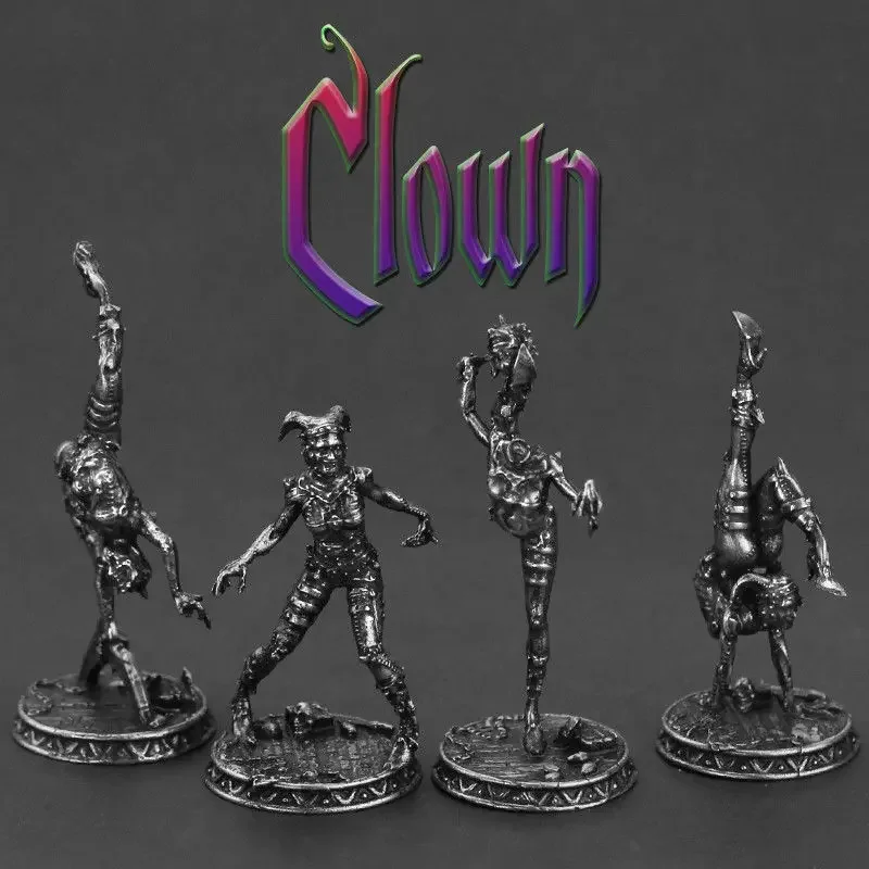 Headless Clown Metal Toy Model Car Ornament for Men Gifts Upside-down Joker Warring Warrior Archer Static Soldier Model