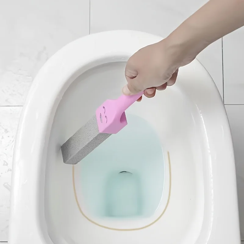 2 Stück Toilettenreiniger ohne tote Winkel, Bimsstein-Toilettenbürste zum Entfernen von Urinablagerungen und gelben Flecken – Detail 2