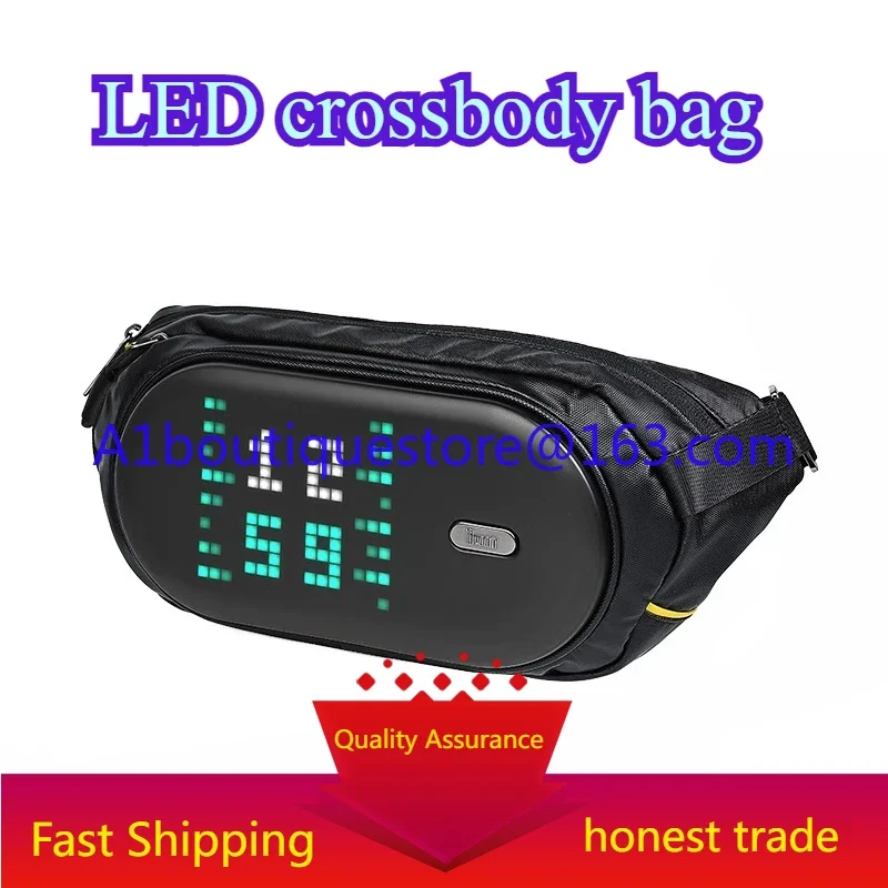 Pixel messenger bag sports and leisure function cycling shoulder fanny pack men's led breast bag