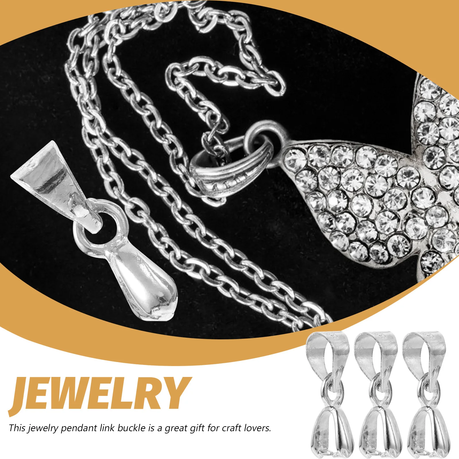 

100Pcs DIY Necklace Findings Pendant Connector Clasps Reusable Lightweight Buckles for Jewelry Making Charm Links Clasp Chain