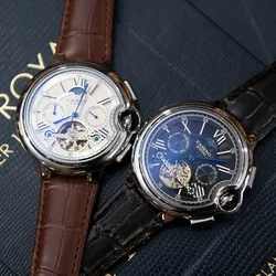 Watch Tourbillon Mechanical Watch Belt Style Mechanical Watch Atmospheric Men's Automatic Tourbillon Mechanical