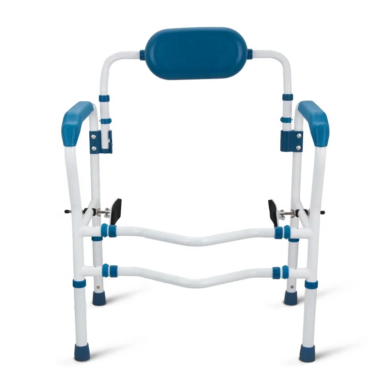 عالية القوة الكربون الصلب الأنابيب ارتفاع قابل للتعديل إطار أمان السكك الحديدية أداة خالية تركيب المرحاض مقبض إمساك درابزين لكبار السن