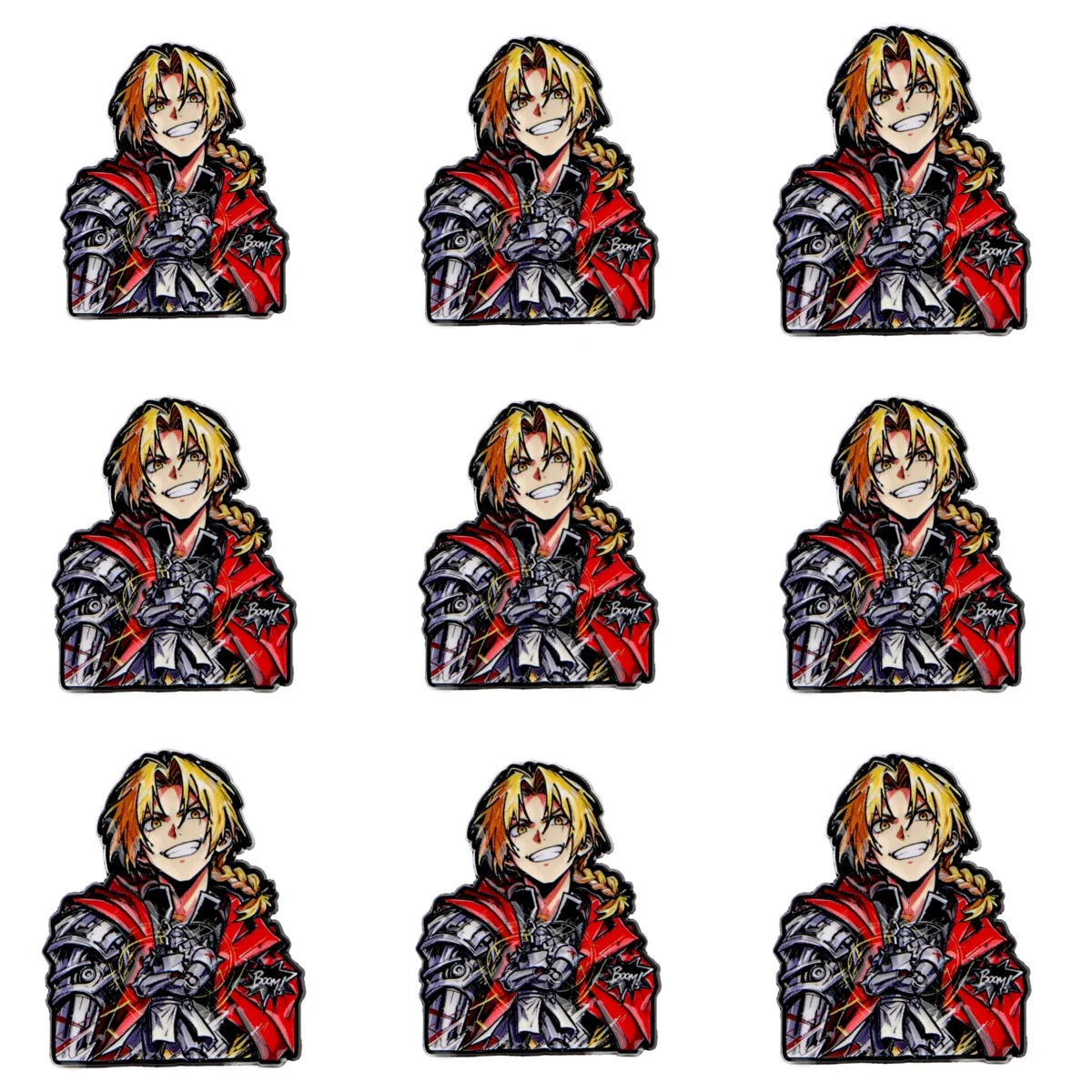 9-teiliges cooles Anime-Charakter-Emaille-Pin-Set – Broschen für Rucksäcke, Hüte, Reversnadeln, Cosplay-Accessoires, Abzeichen für Fans als Geschenke