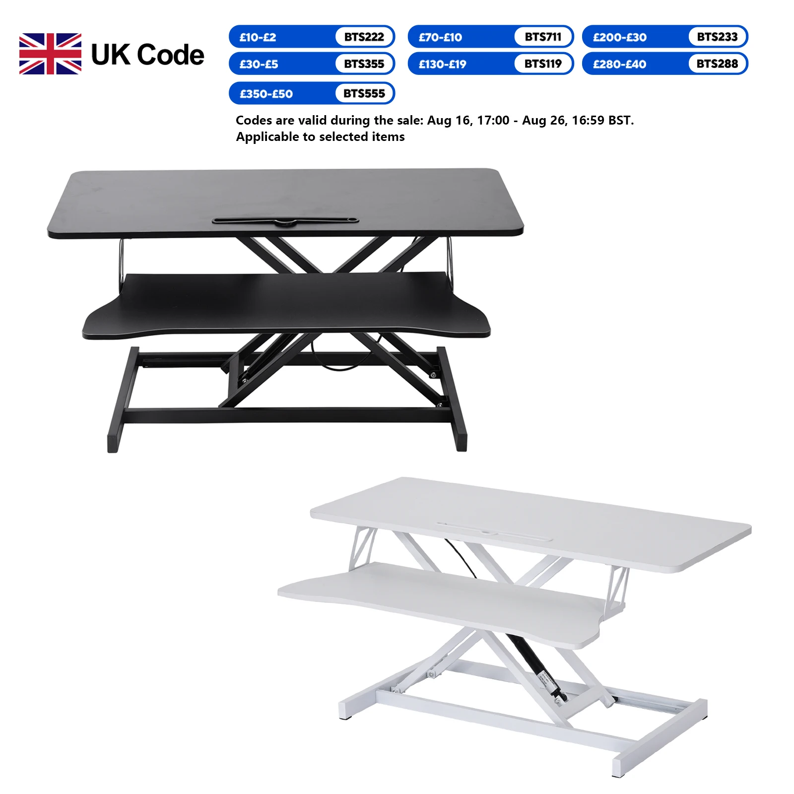 Desk Riser with Keyboard Tray 37 Inch Wide Standing Desk Converter, Height Adjustable Sit to Stand Workstation for Dual Monitors and Laptop, Pneumatic Spring Tabletop Riser for Home Office Computer