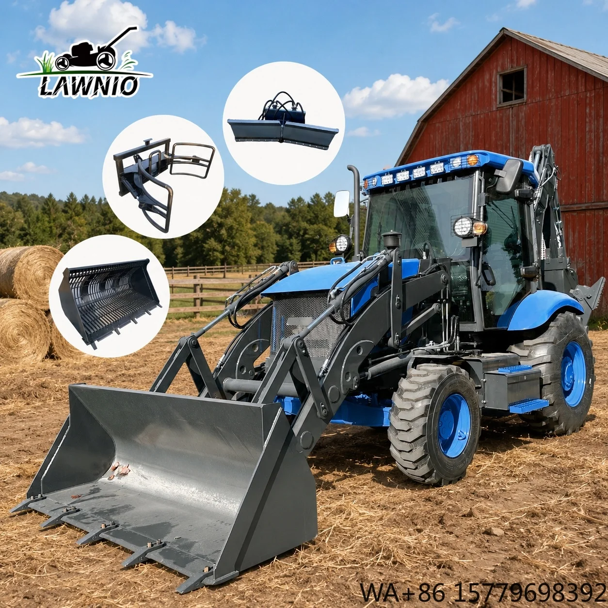 Bulk Purchase Support  Loader  with 2.5 Ton Rated Load Strong Climbing Ability for Material Loading Backhoe Loader