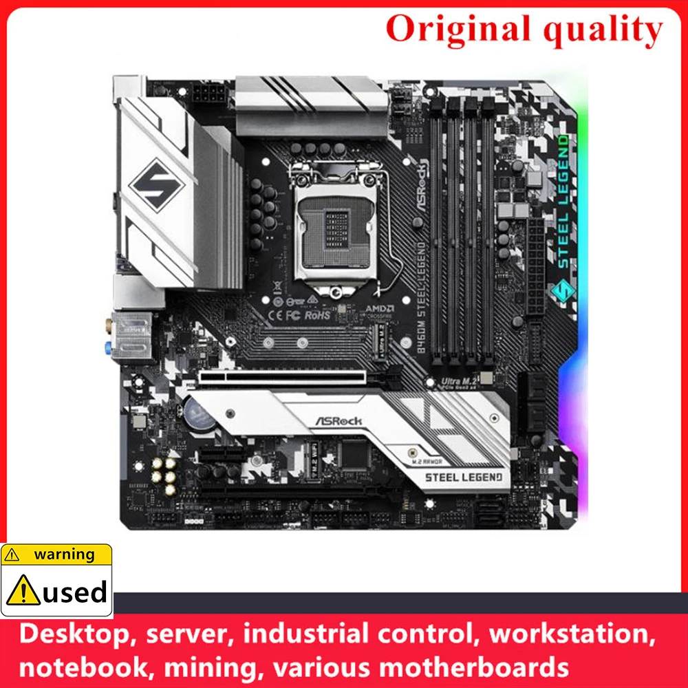 Used For ASROCK B460M Steel Legend Motherboards LGA 1200 DDR4 128GB M-ATX For Intel B460 Desktop Mainboard M.2 NVME SATA III