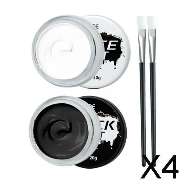 

Liquid Face Body Paint Black White Drawing Pigment for Artistic Makeup Halloween Dress Up Club Theater Cosplay Event