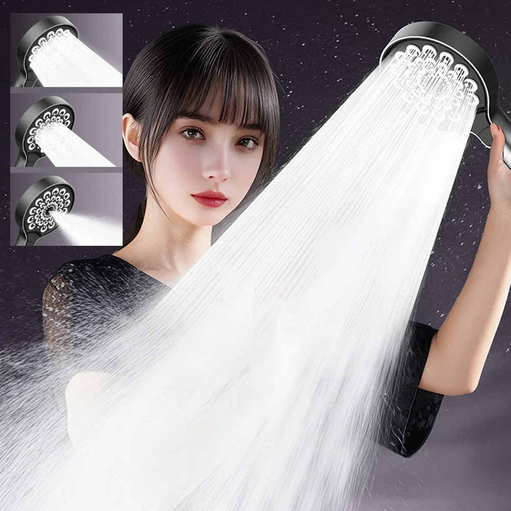 

Новая насадка для душа высокого давления 13 см, 3 режима, регулируемый распылитель, экономия воды, насадки для спа-массажа, насадка для душа из АБС-пластика, аксессуары для ванной комнаты