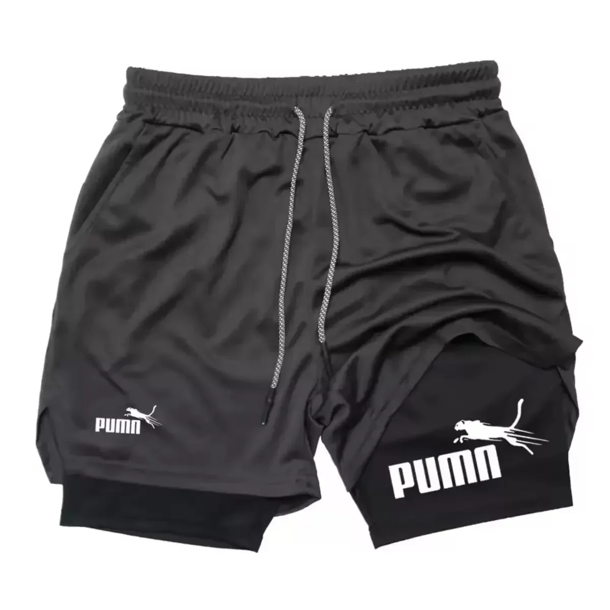 

2025 summer beach pants, tight and sexy sports shorts, fitness tennis pants, men's summer shorts, casual double-layer shorts