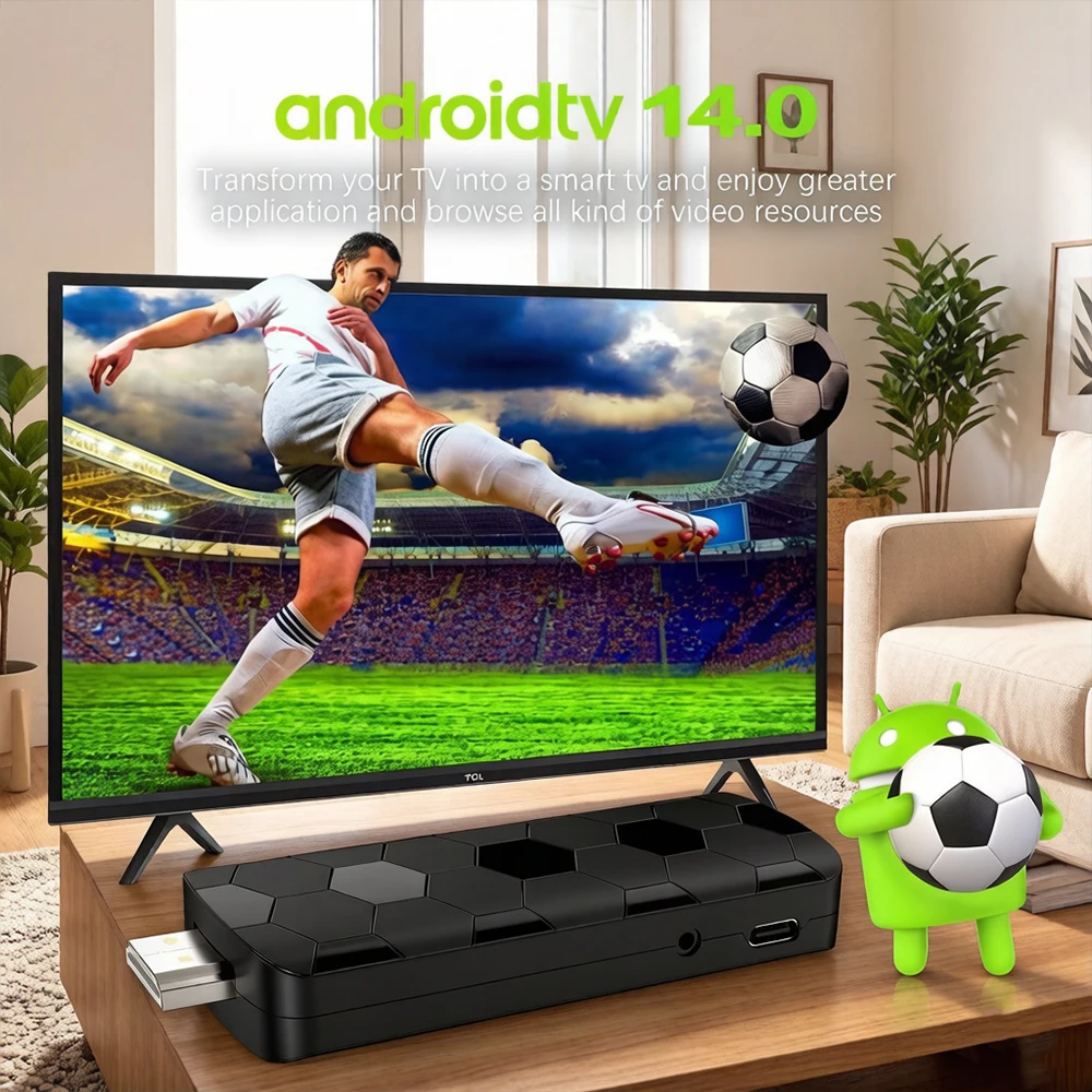 Novo TV Stick R3+ 2026 com Interface de Usuário Dupla, Wi-Fi Duplo 2.4G/5.8G, 4K Ultra HD, 8GB 128GB, RK3518 Quad Core, Reprodutor de Mídia para Home Theater