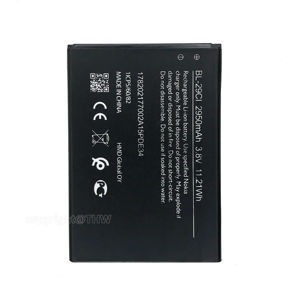 Replacement Battery BL-29CI 2950mAh Battery For Nokia C10 BL-29CI Mobile Phone Batteri Battery Cell Phone with Tracking Number