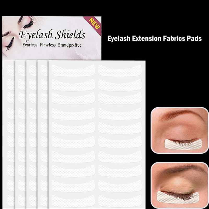 100 Pcs White Eye Eyelash Extension Fabrics Pads Stickers Patches Adhesive Tape Makeup Beauty Tool