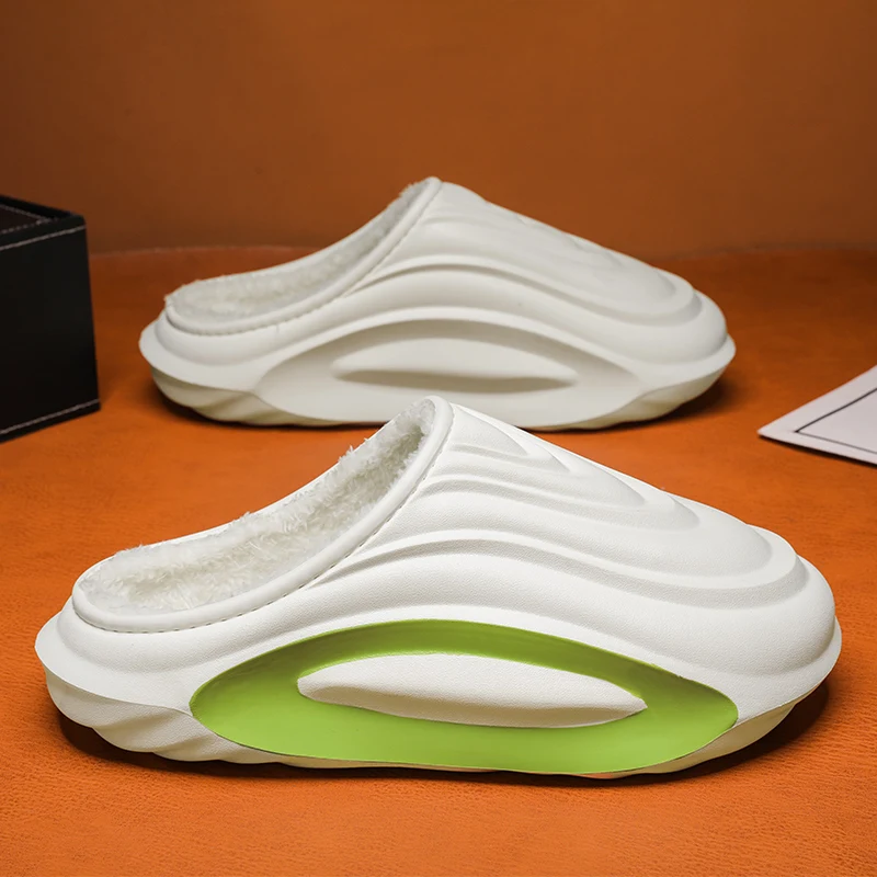 

Новые зимние мужские и женские хлопковые тапочки, теплая обувь, уличные домашние тапочки на плоской подошве, водонепроницаемые нескользящие домашние плюшевые теплые тапочки для пар