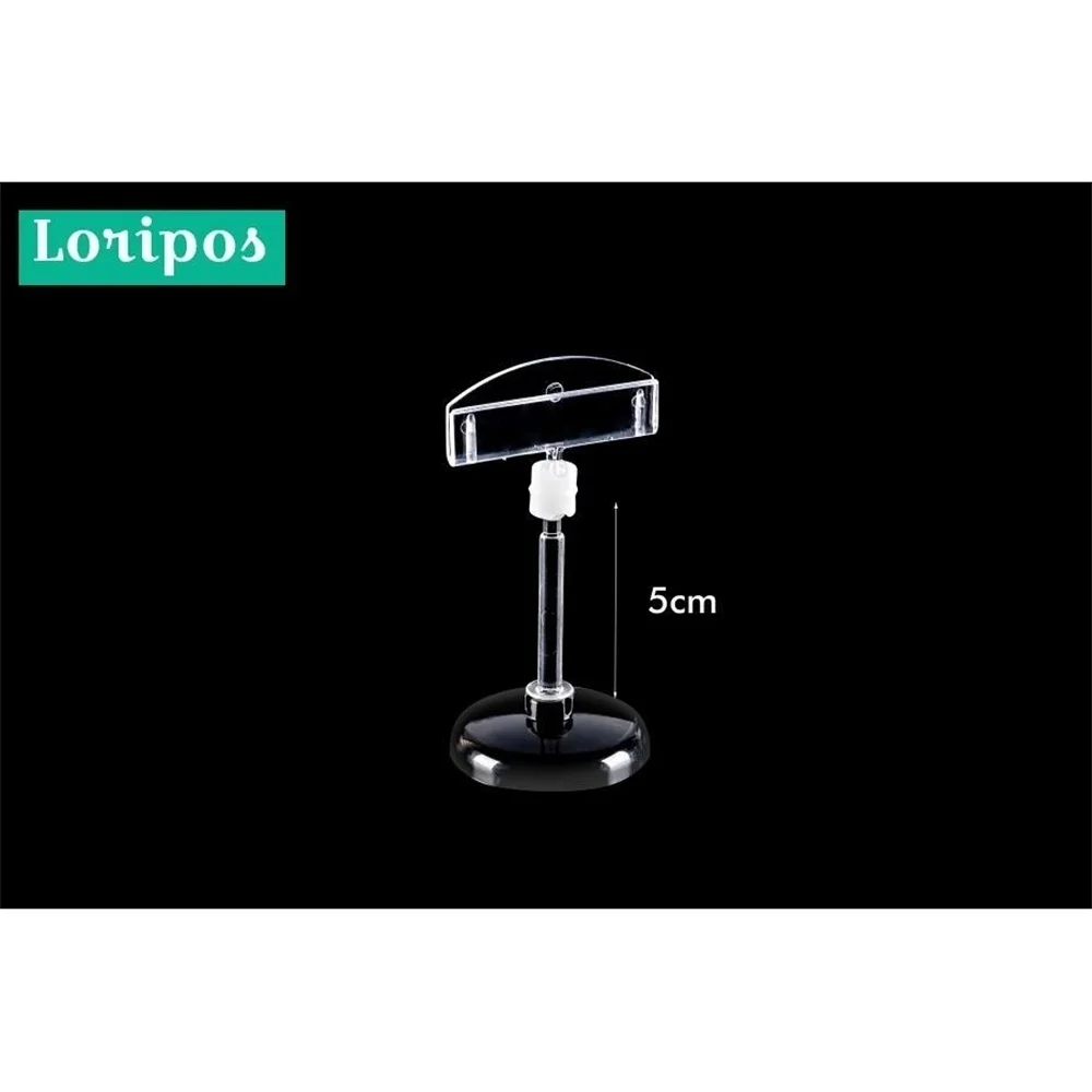 Clear Plastic Pc Rotatable Pop Table Sign Clip Paper Card Holder Stand Price Tag Display Desk Label Holder Clips