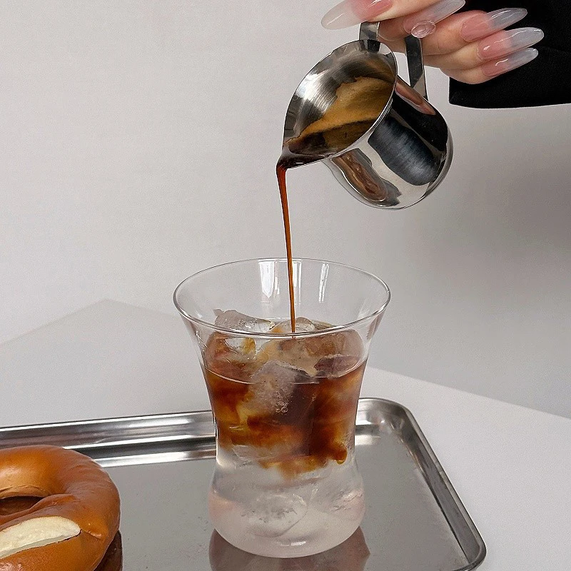 كوب إسبرسو 60-240 مللي كوب إبريق مزبد القهوة والحليب للمطبخ من الفولاذ المقاوم للصدأ كوب قياس مع فوهة صب #1