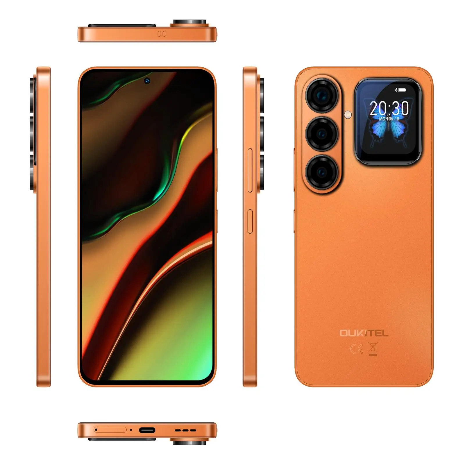 Oukitel P2 Plus Smartphone 12GB+256GB 6.7'' Android 16 50MP Camera 5000mAh 45W Dimensity 7100 NFC 5G Cellphone