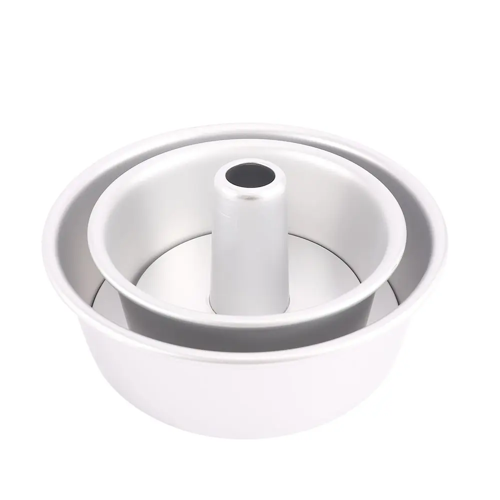 6/8 Inch Aluminum Alloy Round Hollow Chiffon Cake Mold Angel Food Cake Pan Baking Mould with Removable Bottom