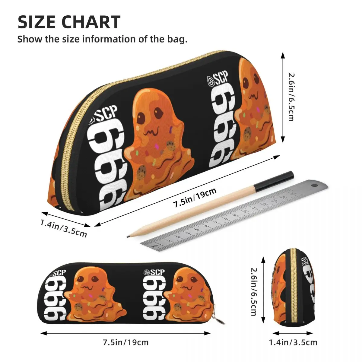 SCP 999 دغدغة الوحش SCP الأساس مقلمة حامل قلم تخزين لوازم مكتبية سعة كبيرة صندوق القلم حقيبة أقلام رصاص