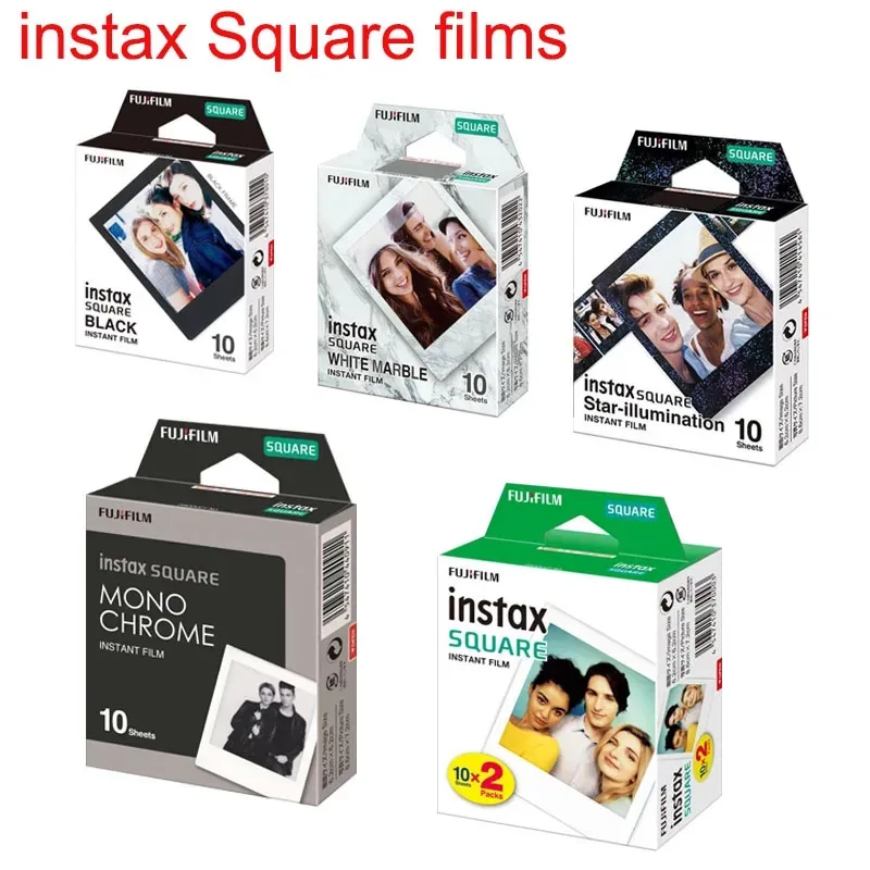 Fujifilm Instax Square White Marble Frame Film Photo Paper (10-50 Sheets) For SQ10 SQ6 SQ20 Instant Film Camera Share SP-3