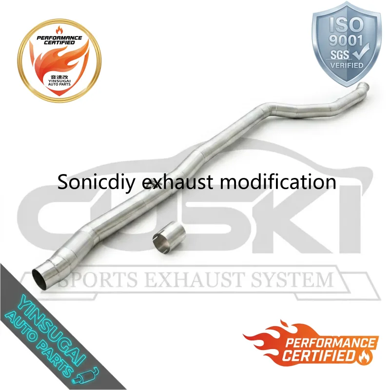 SS304 High-Performance Exhaust Mid Pipe Section for BMW 540 G30 3.0T 2017-2023 Mirror Polished Racing Mid Section Upgrade