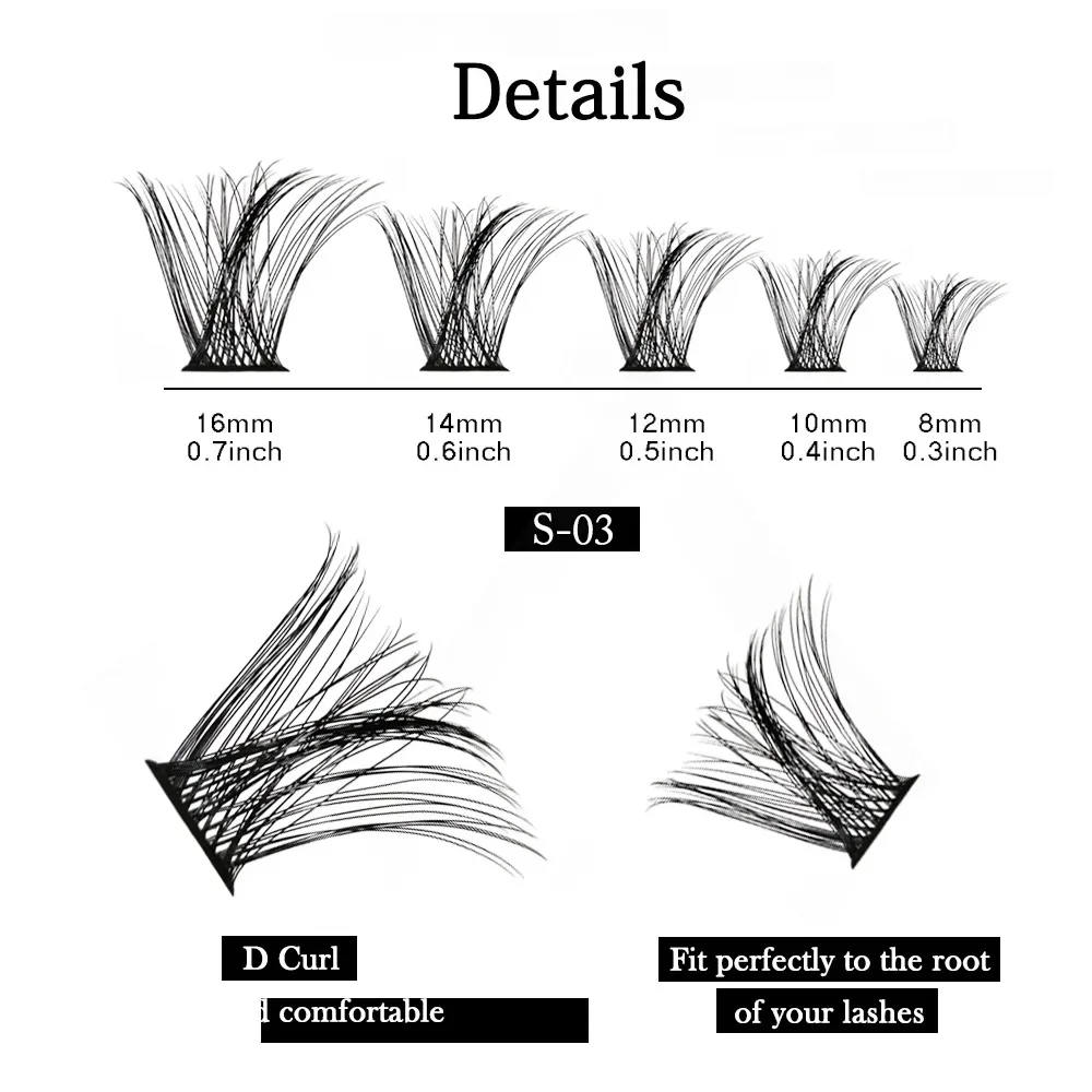 MIAOJIE Lash Clusters 120pcs Cluster Lashes 8-16mm Wispy Individual Lashes Extensions Natural Look Lashes D Curl Fluffy Cluster image 3