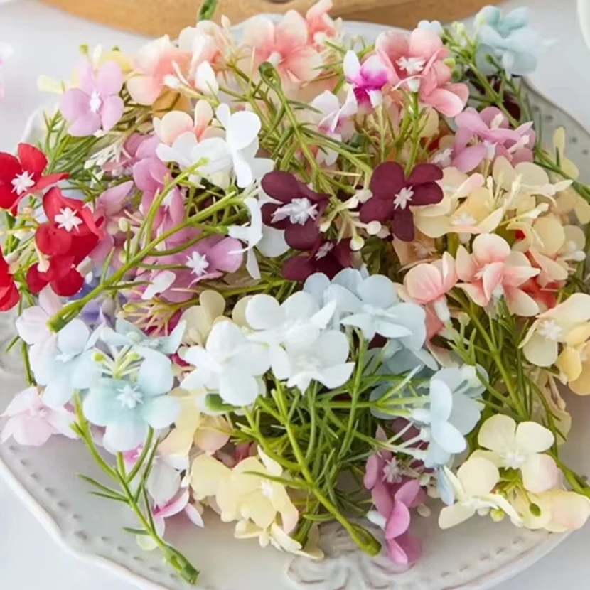 

Artificial Flowers Mini Plum Blossom Diy Gift Candy Box Scrapbook Home Festival Party Outdoor Garden Room Decor Wedding Bridal