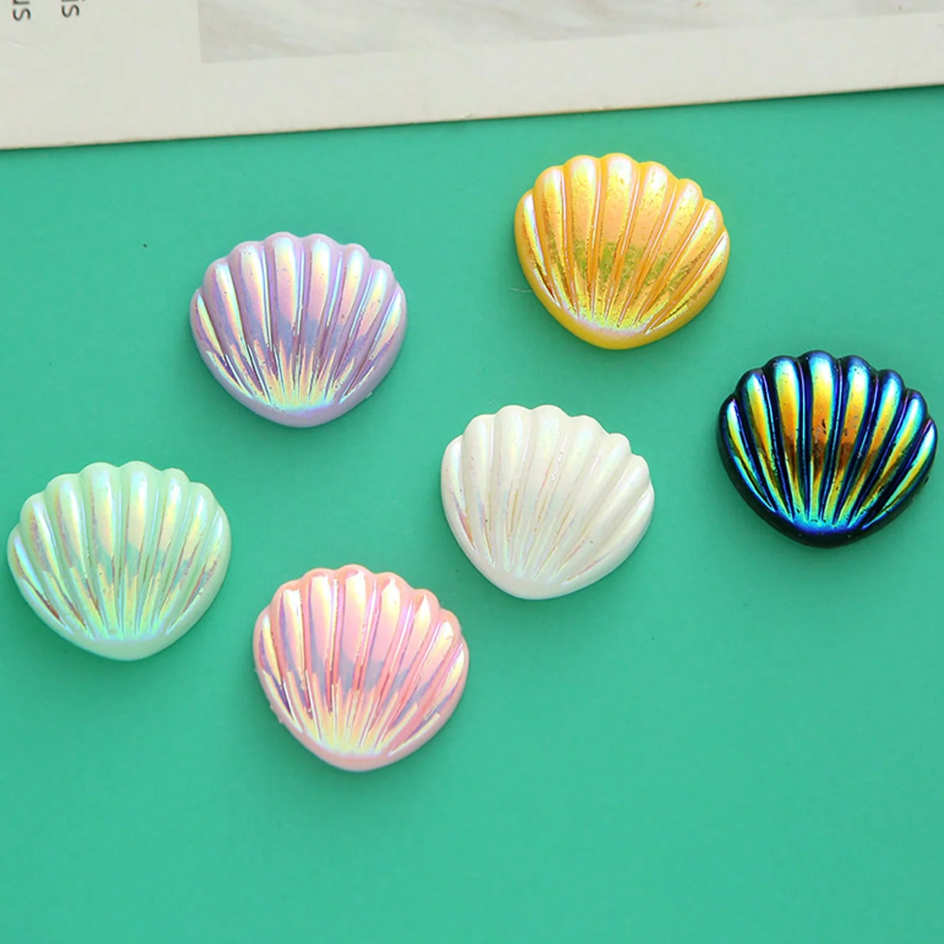 20pcs Random Color Seashell Jewelry DIY Accessory For Phone Case/Hair Ties