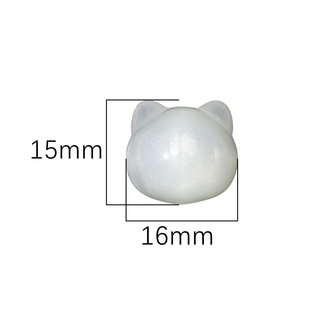 Perles en résine blanche photochromique UV, 15x16mm, en forme de tête de chat mignon, pour la fabrication de bijoux, bracelets, colliers, boucles d'oreilles, porte-clés, 1 à 7 pièces
