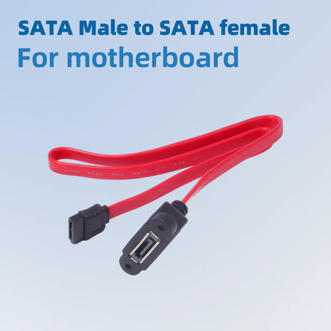 Computer Case Baffle Internal SATA Male to SATA female External PCI Slot Cable Bracket For motherboard