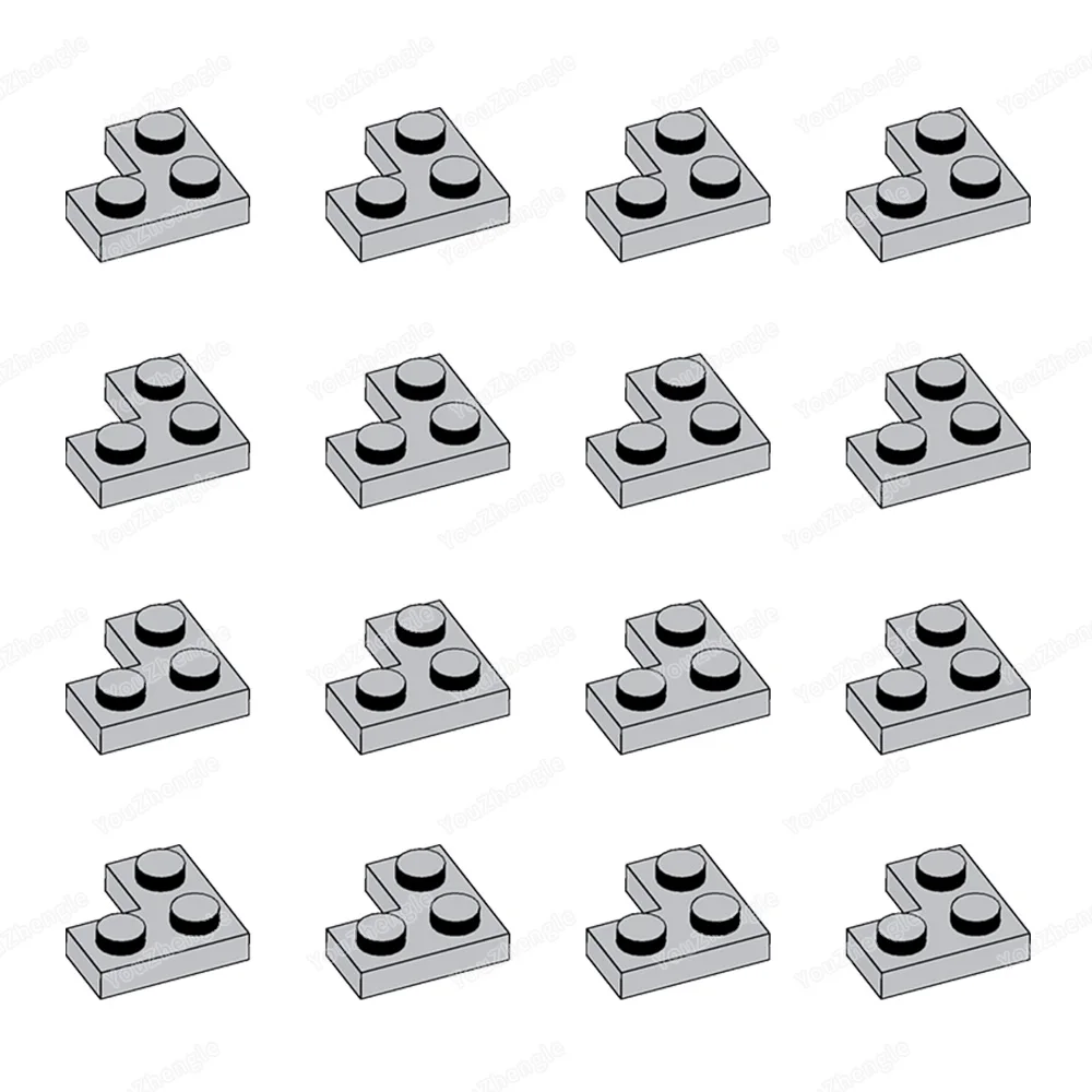 Hoekbord Bouwsteen 2420 Lowboard 2x2 MOC Figuren WW2 Straatscène Mecha Gear Scène Match Model Onderdelen Jongens Cadeau DIY Speelgoed