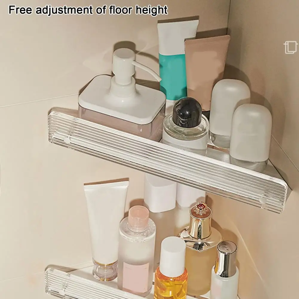 Wall-mounted Bathroom Rack Capacity Corner Shelf Modern Wall Mount Corner Shelf No Drill Punch-free Bathroom for Shower