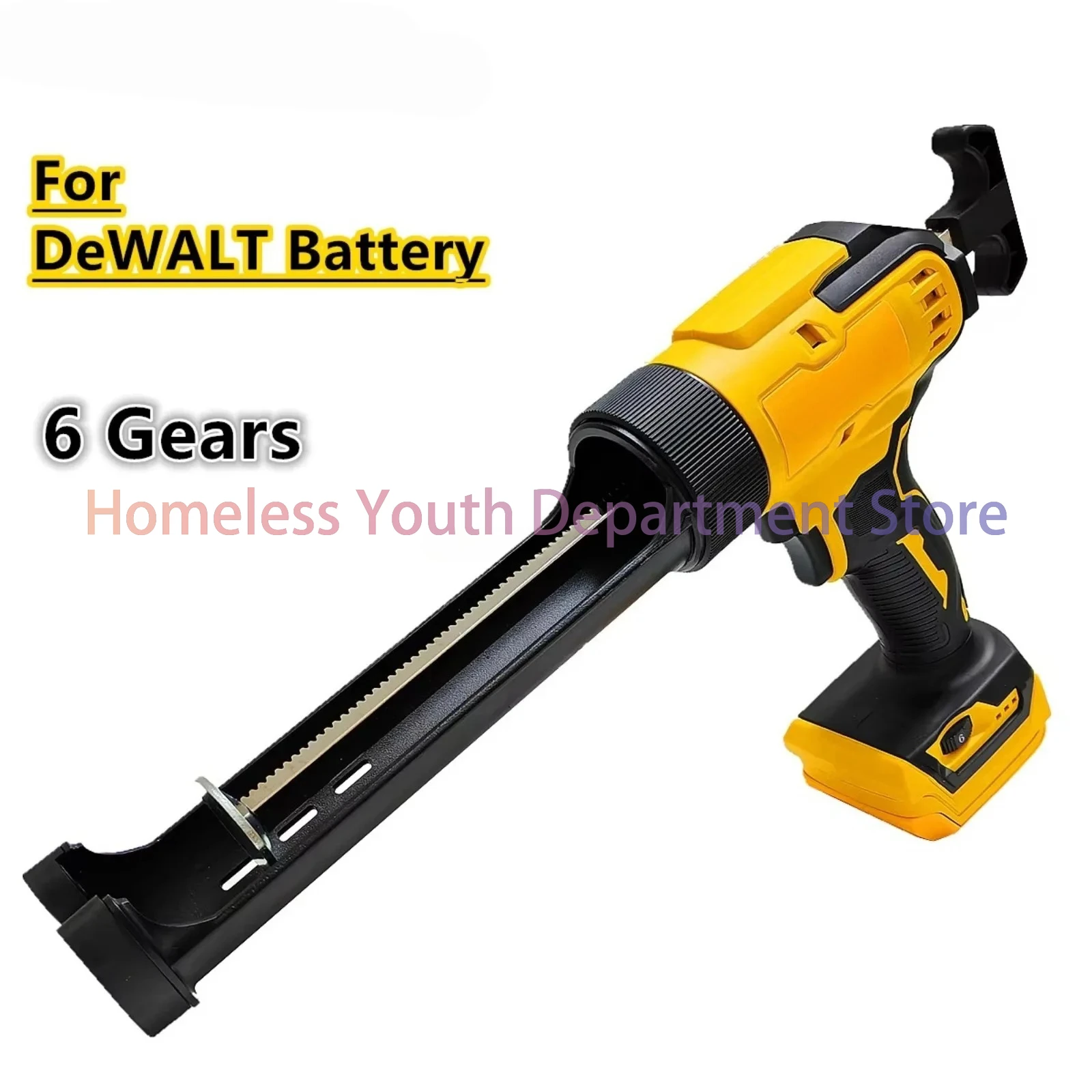 Cordless Caulking Gun 18v/20V power tools Electric Silicone Gun 6 Speeds With LED Light Adhesive Gun For Makita/Dewalt Battery