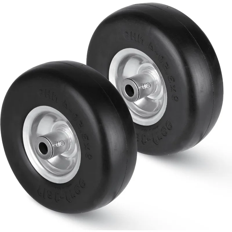 

New Flat Free Mower Tire on Wheel 9x3.50-4 - Centered Hub 4" with 3/4" Greased Bushing for Zero-Turn Lawn Mowers & Garden