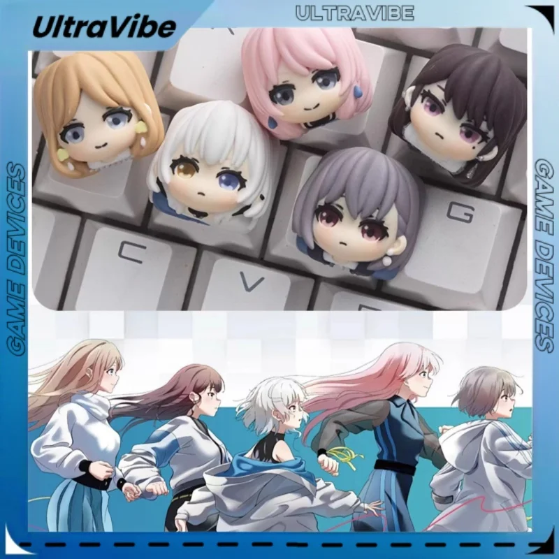 

MyGO!!!!! Band character keycaps Takamatsu Tomori Anon Chihaya R ā na Kaname Anime Theme Mechanical Keyboard Keycaps