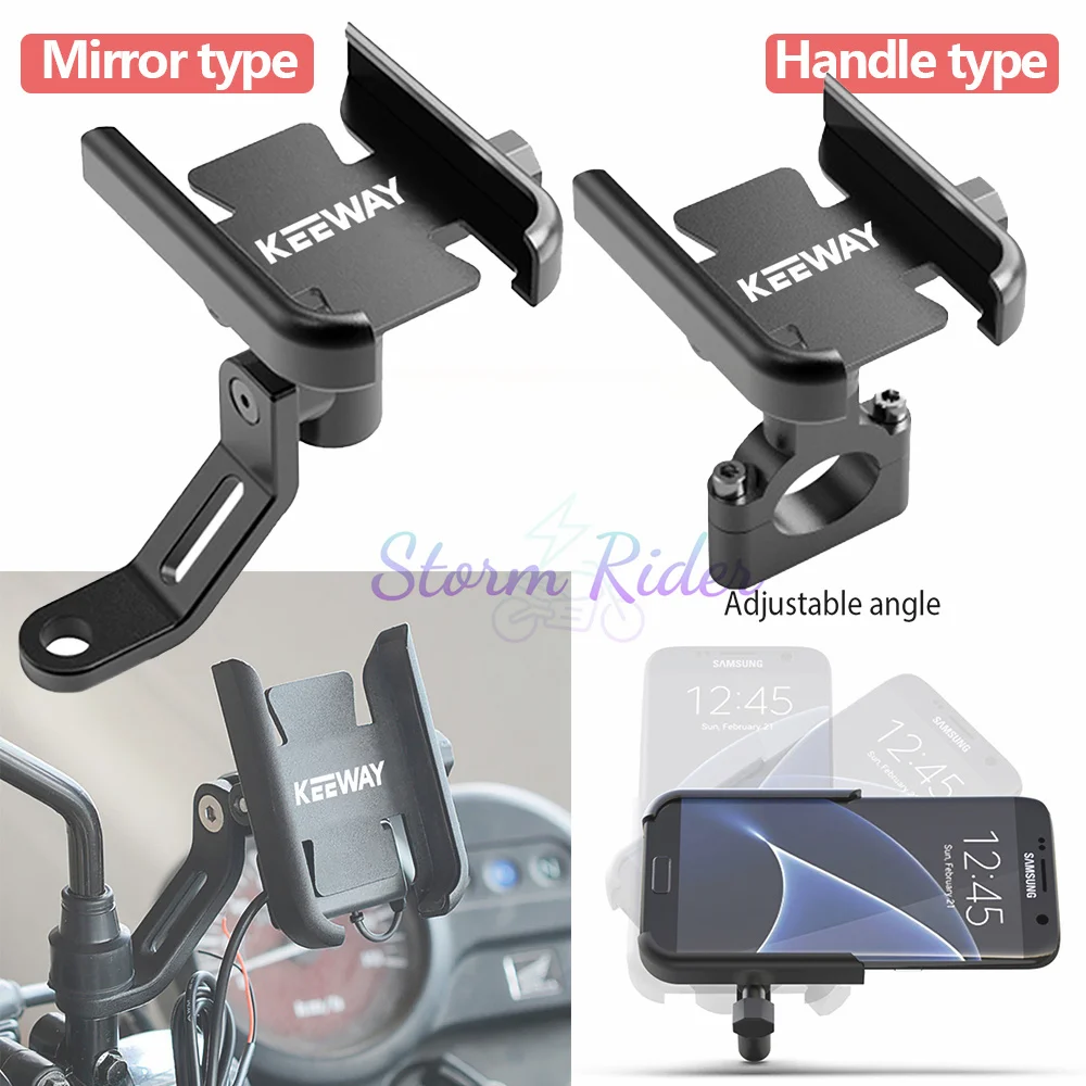 

For Keeway RKF 125 RKF125 2018 2019 2020 2021 Aluminum Bicycle Mobile Phone Holder Handlebar GPS Stand Bracket Motorcycle