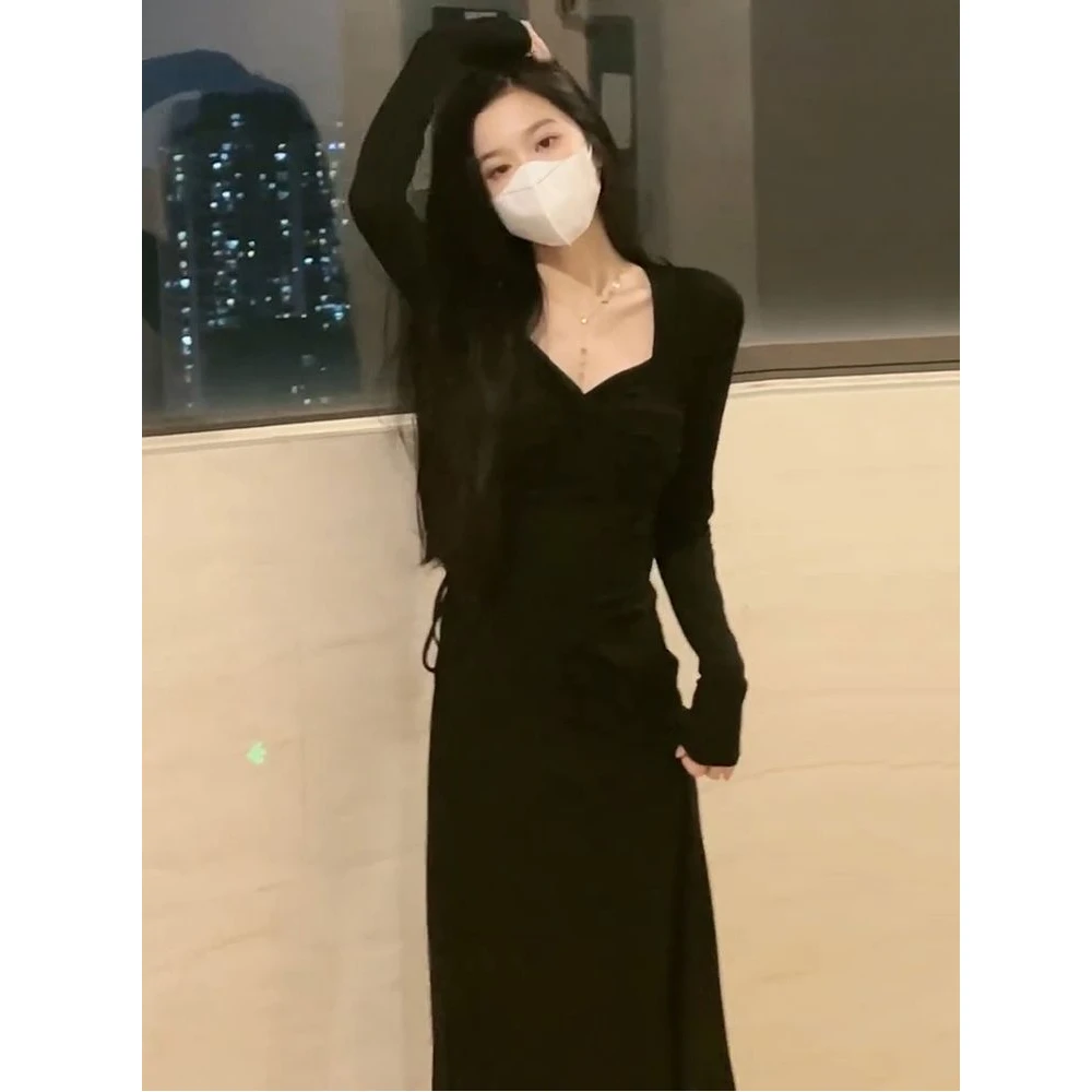 Jurken Mouwloos Dames Nieuwe Winter Standneck Mockneck Coltrui Halve Coltrui Hoge Hals Gekerfde Revers Revers Revers Receptie OL