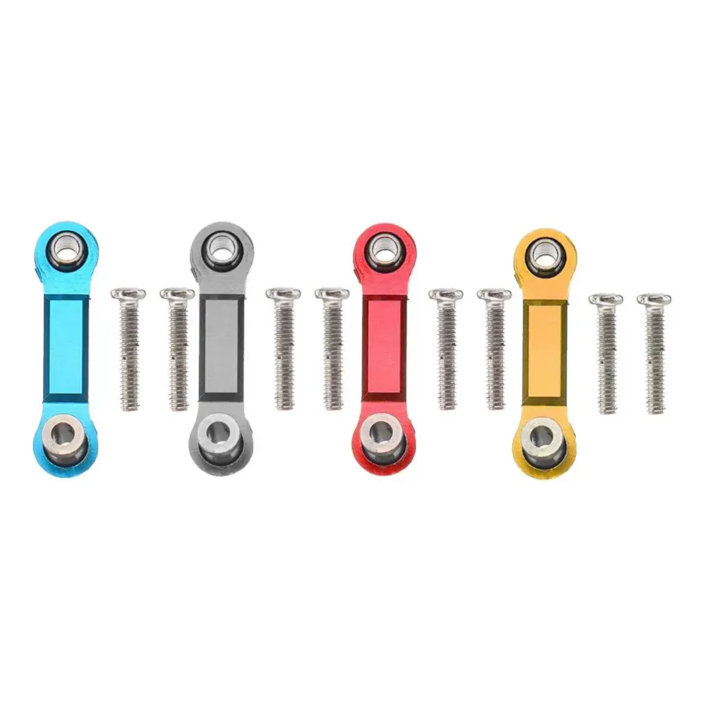 Fit for Wltoys 1/18 RC Model Car Parts Metal Linkage Servo Pull Rod Steering Tie Rod Set with Screws