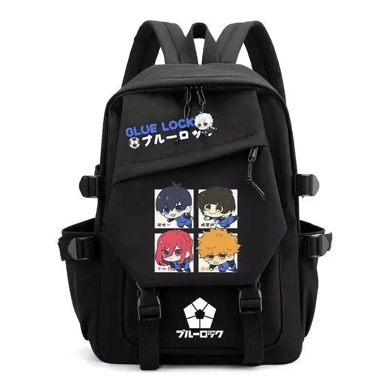 

Anime Game Black Green Pink White Blue Lock Student Teens School Bags Large Capacity Mochilas Backpacks For