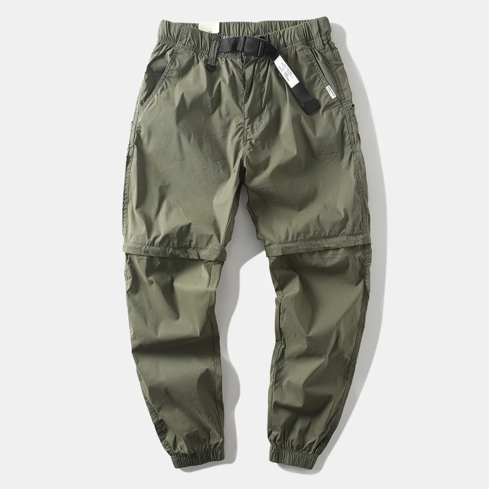 

Tactical Outdoor Camouflage Loose Fit Casual Pants Qui Dry Thin Elastic Cuffed Workwear Trousers Detachable Military een