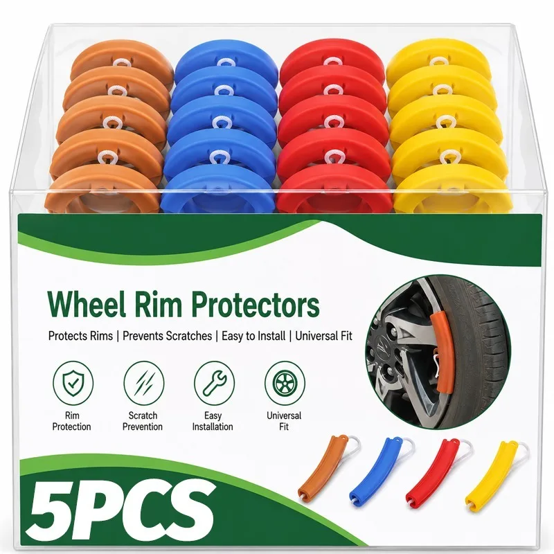 

1-5PCS Wheel Guard Rim Protectors Red Bicycle Car Wheel Rim Protector Tyre Changer Car Motorcycle Tire Change Protection Tool