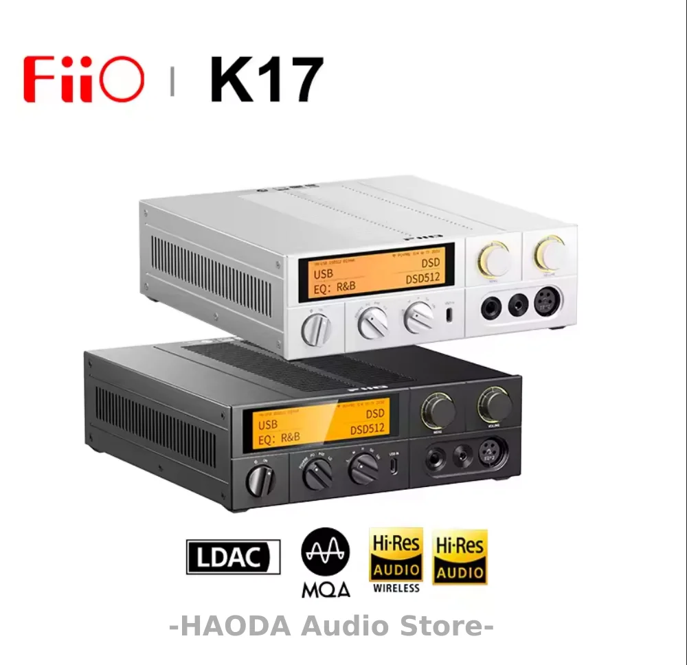 FiiO K17 amplificateur de casque DAC de bureau Audio haute rsolution AK4191 double AK4499EX 31 bandes PEQ MQA DSD512 PCM768 avec tlcommande