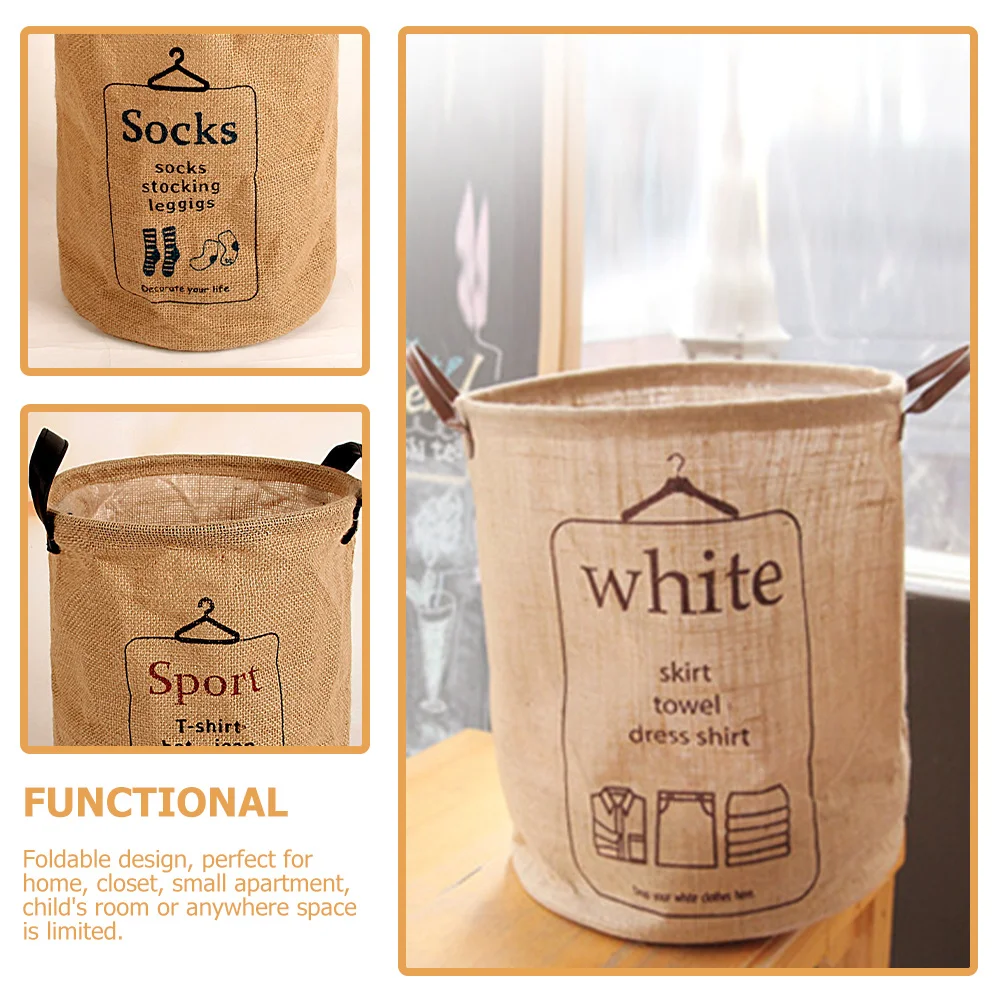 

3Pcs Fabric Laundry Basket with Handles Foldable Design Sturdy Upright Dirty Clothes Hamper for Closet Small Apartment Easy