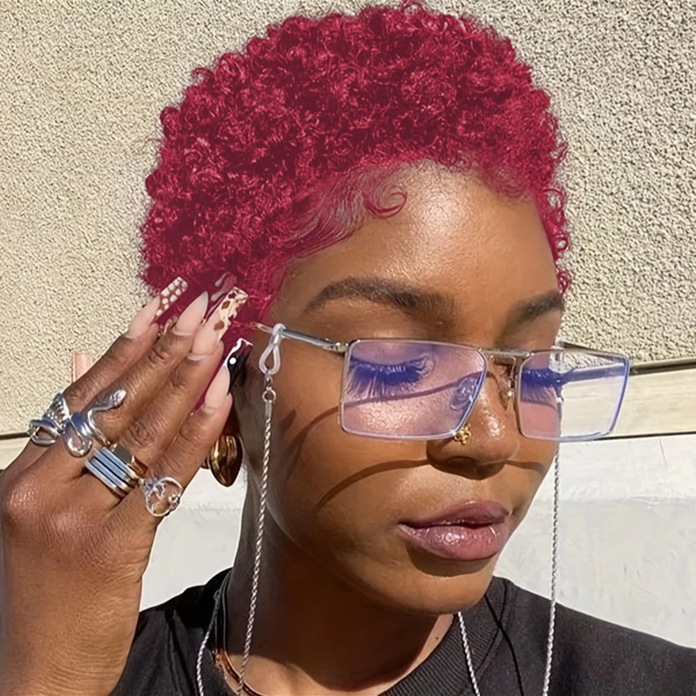 

Хэллоуин, 150% плотность, 4 дюйма, машинное производство, пикси, короткие вьющиеся черные волосы, парик из натуральных волос для женщин, плотность 150%, ежедневное использование для вечеринок